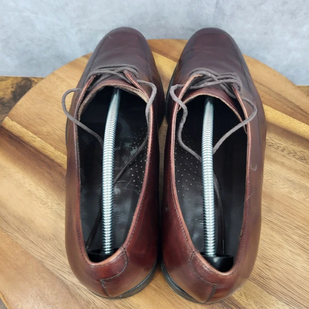 Cole Haan Air Oxford Shoes Mens 12 M Brown Apron Toe‎ Leather Dress Shoes C09436